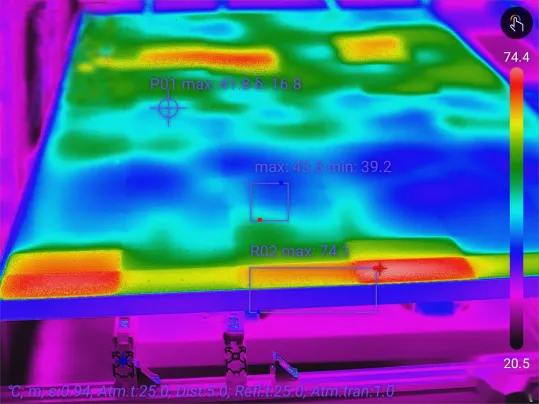 Objects seen through thermal imaging camera