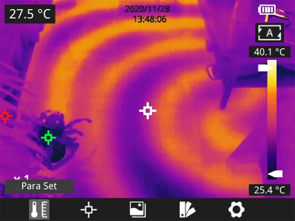 Locating HVAC leakage points by infrared thermal camera
