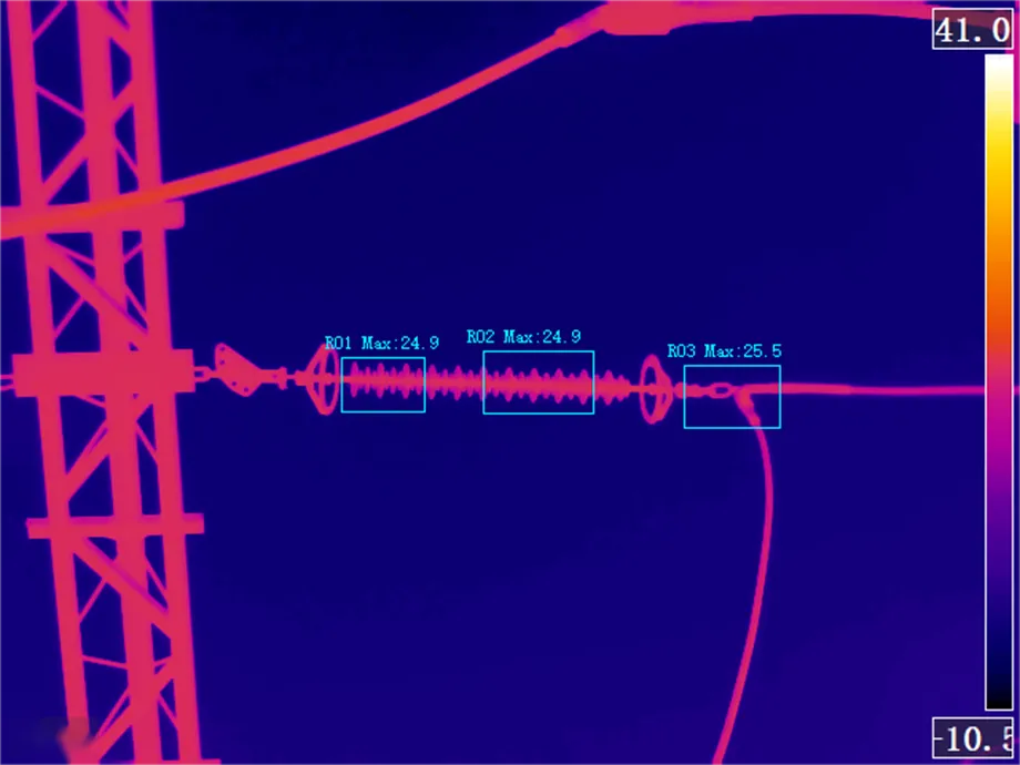 thermal imaging inspection for voltage insulators
