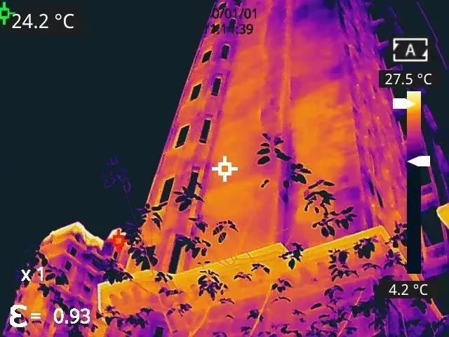 Application of Thermal Imaging for Building Inspection