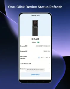 Raythink TI Studio App - Device Status Refresh