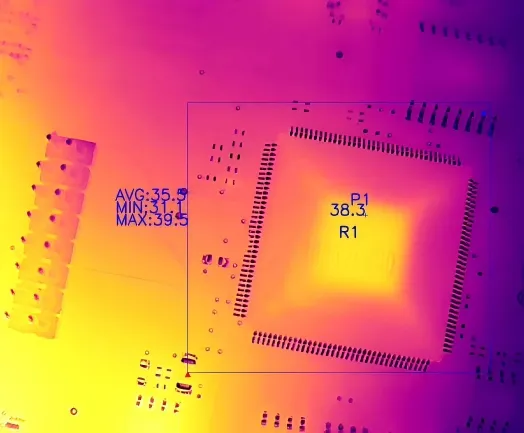circuit board inspection using a high-sensitivity thermal camera with