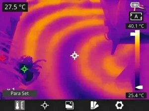 heating circuit thermal imaging for heat loss inspection