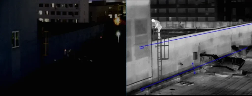 Performance of outdoor thermal security cameras deployed along the perimeter of the campus.